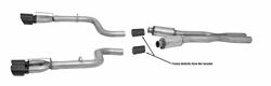 Gibson Elite Black Split Rear Exhaust 15-up Dodge Challenger 5.7